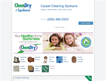 Tablet Screenshot of chemdryofspokane.com